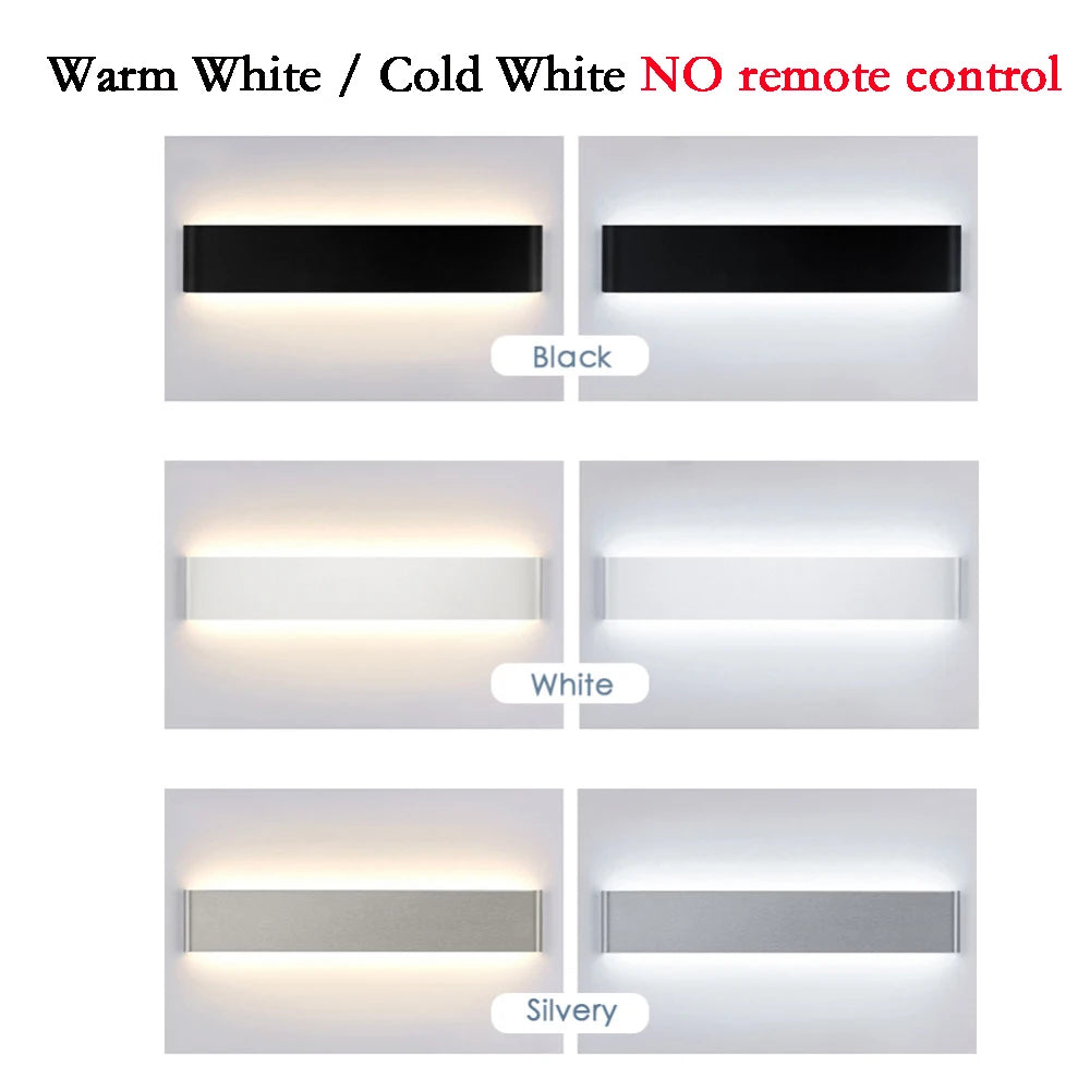 Led Wall Sconce Light Dimmable Wall Lamp Living Room Bedroom Indoor Wall Light For Home Brushed Aluminum Wall lighting Fixture