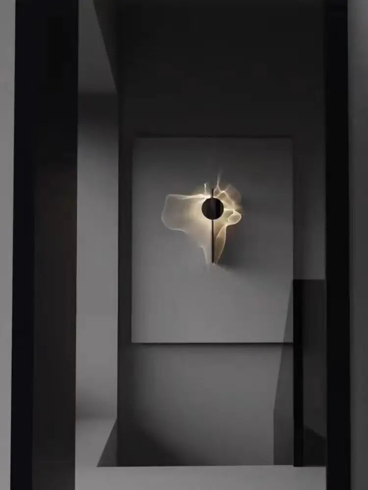 Creative Wall Light Chrome 3000K LED Stainless Steel Science Fiction Lamp For Bedroom Parlor Stairs Aisle Sconce