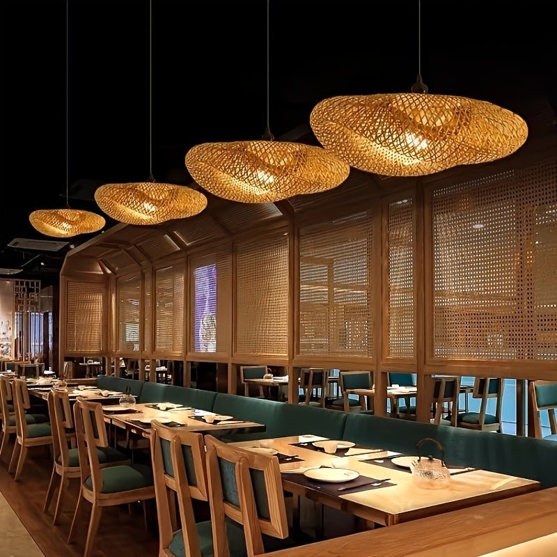 Handwoven Moso Bamboo Pendant Light