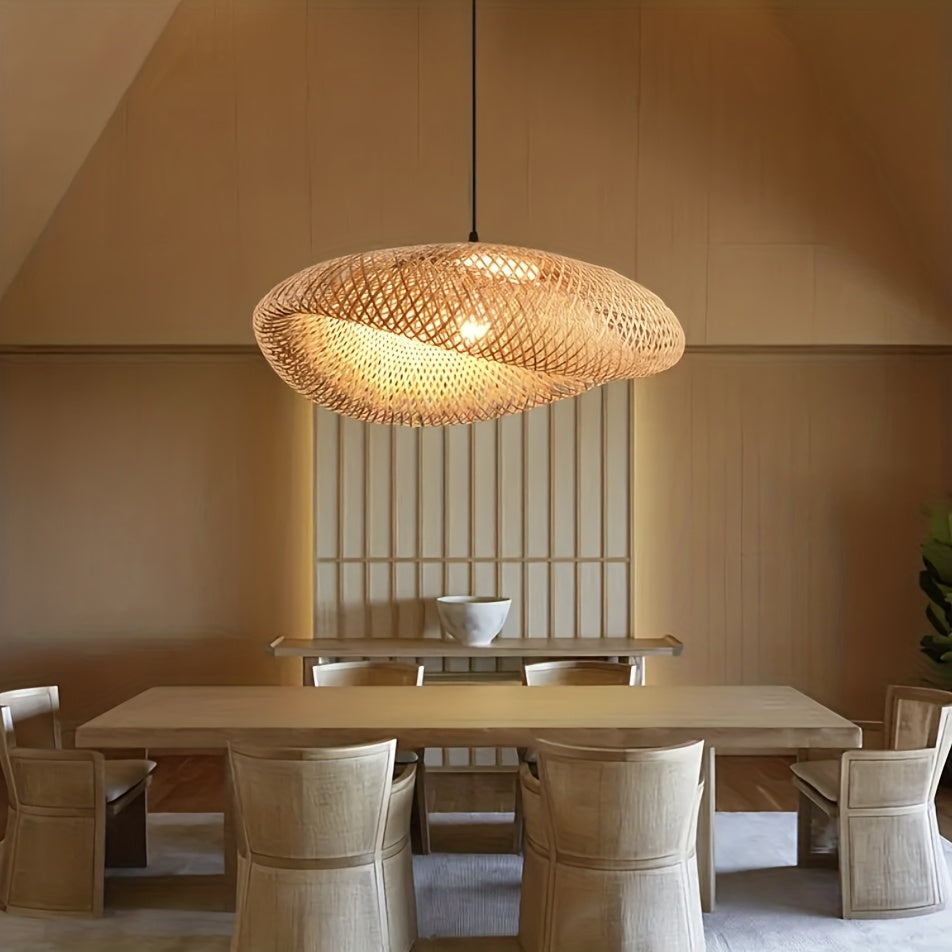Handwoven Moso Bamboo Pendant Light