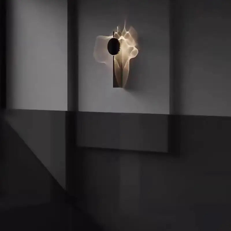 Creative Wall Light Chrome 3000K LED Stainless Steel Science Fiction Lamp For Bedroom Parlor Stairs Aisle Sconce