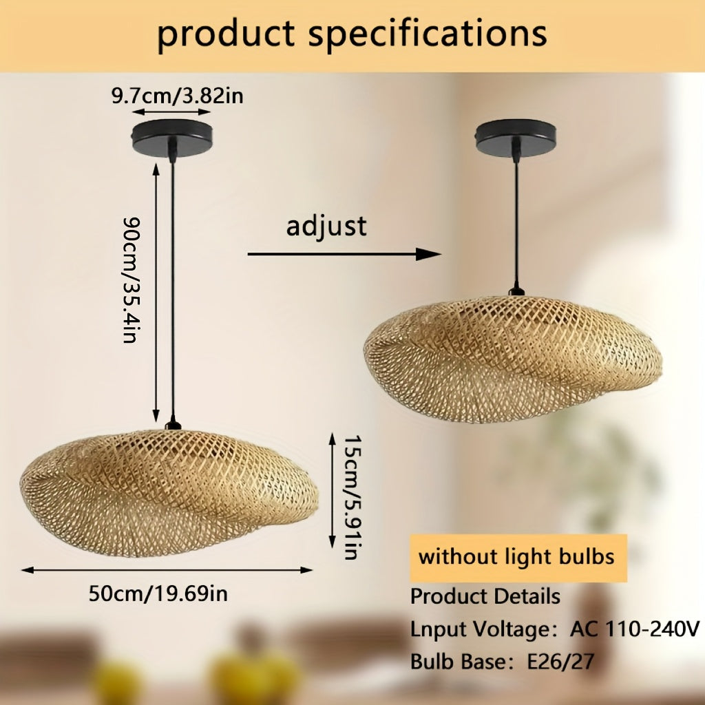 Handwoven Moso Bamboo Pendant Light