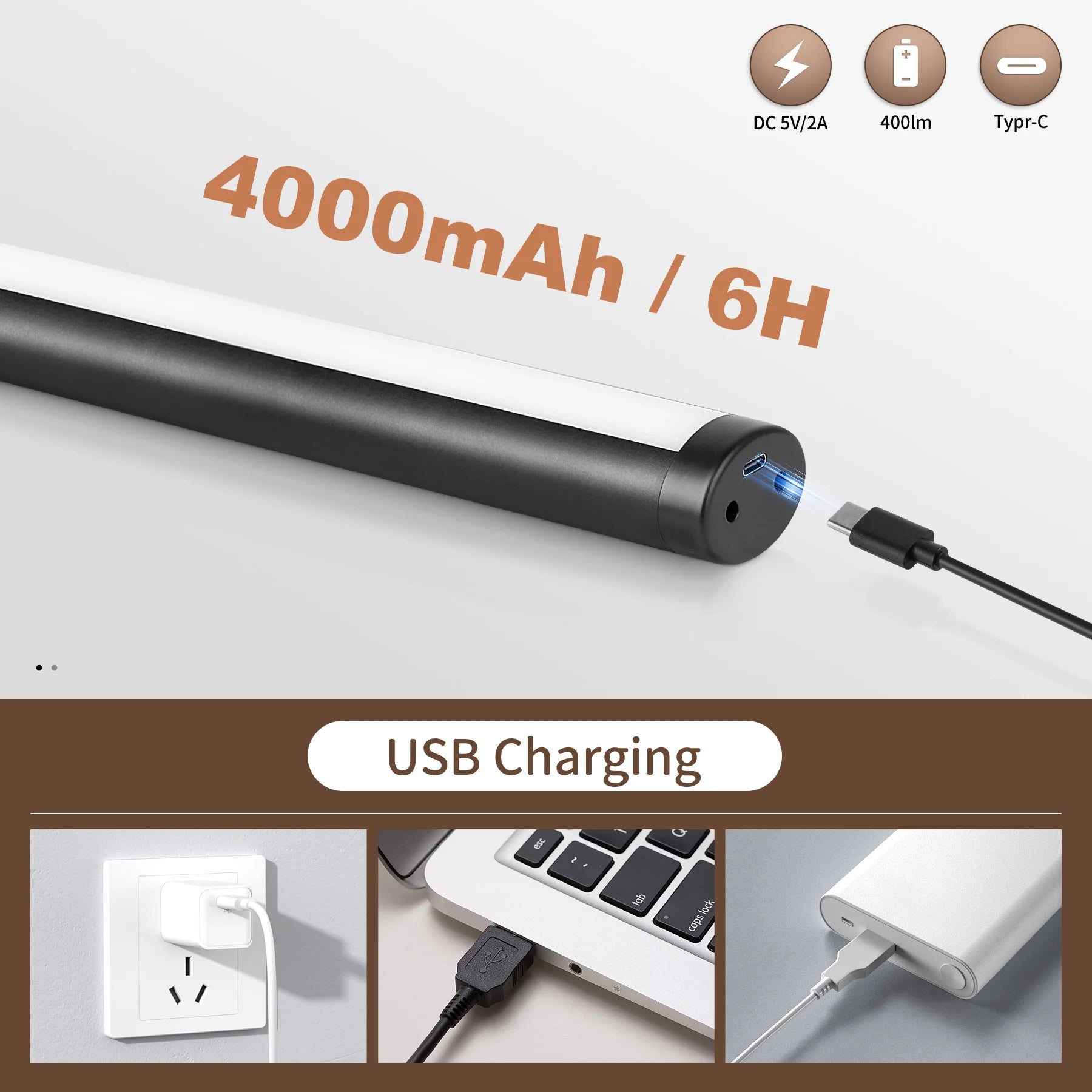 Painting Picture Light Wireless LED Picture Lamp Mirror Light Rechargeable Wall Lamp for Art Display Bathroom Mirror Frame Lamp