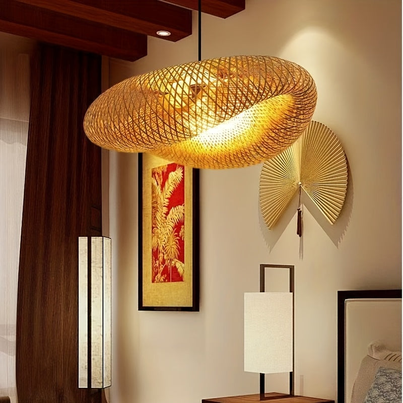Handwoven Moso Bamboo Pendant Light