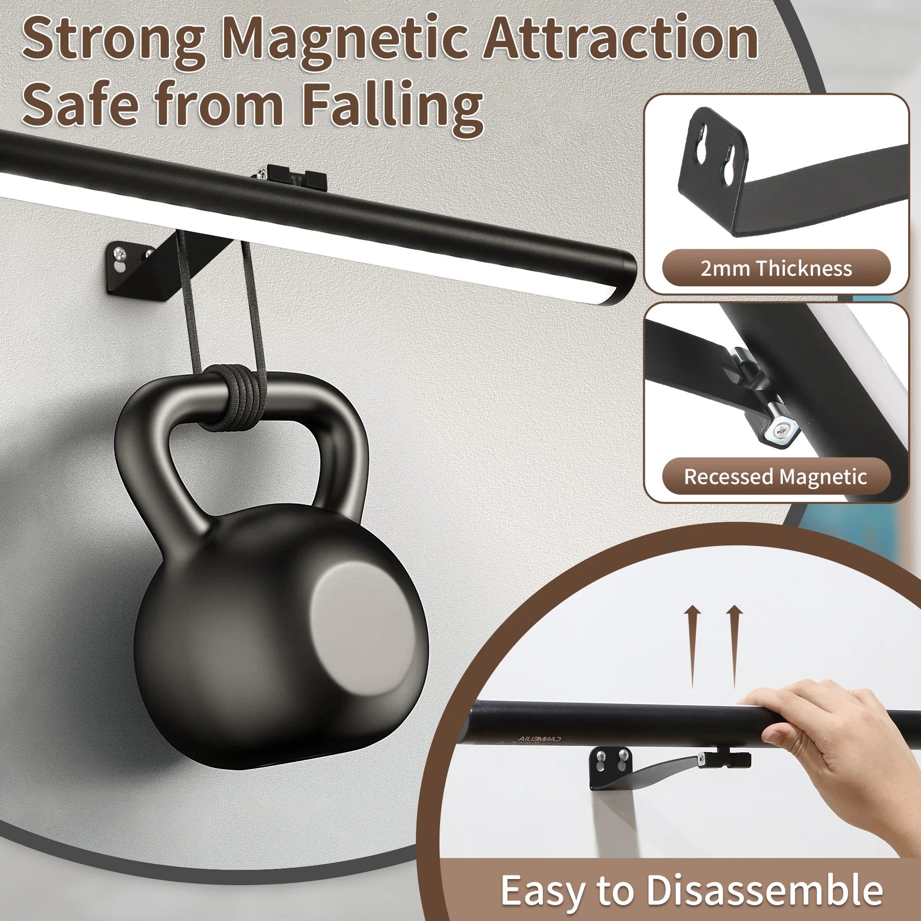 Painting Picture Light Wireless LED Picture Lamp Mirror Light Rechargeable Wall Lamp for Art Display Bathroom Mirror Frame Lamp