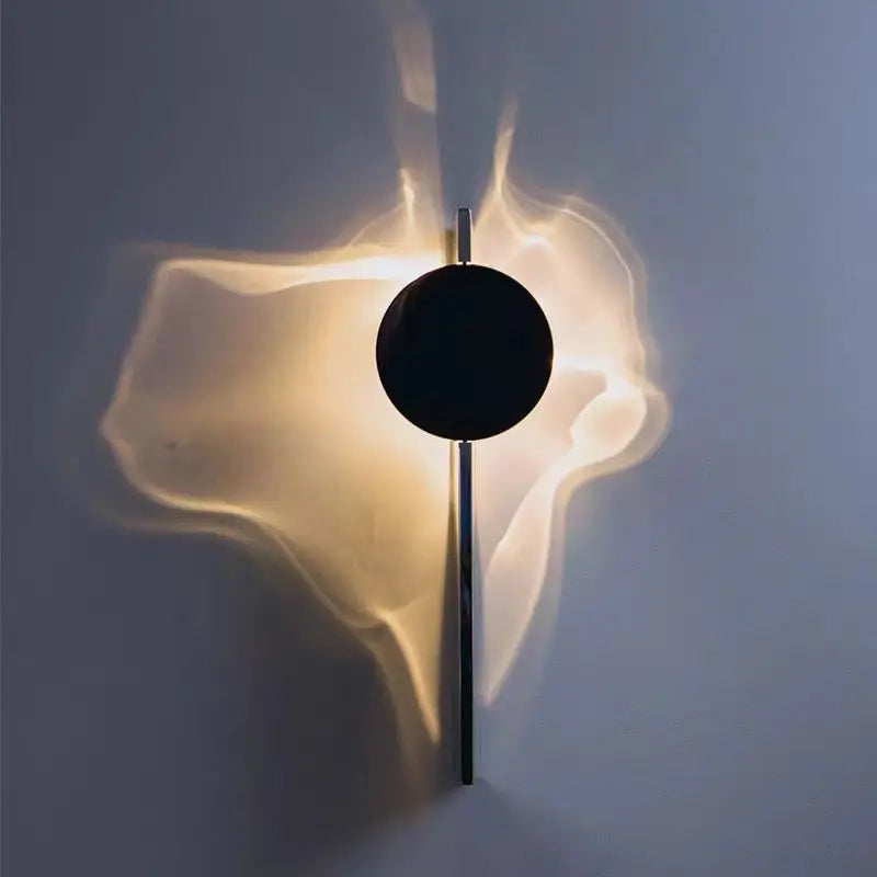 Creative Wall Light Chrome 3000K LED Stainless Steel Science Fiction Lamp For Bedroom Parlor Stairs Aisle Sconce