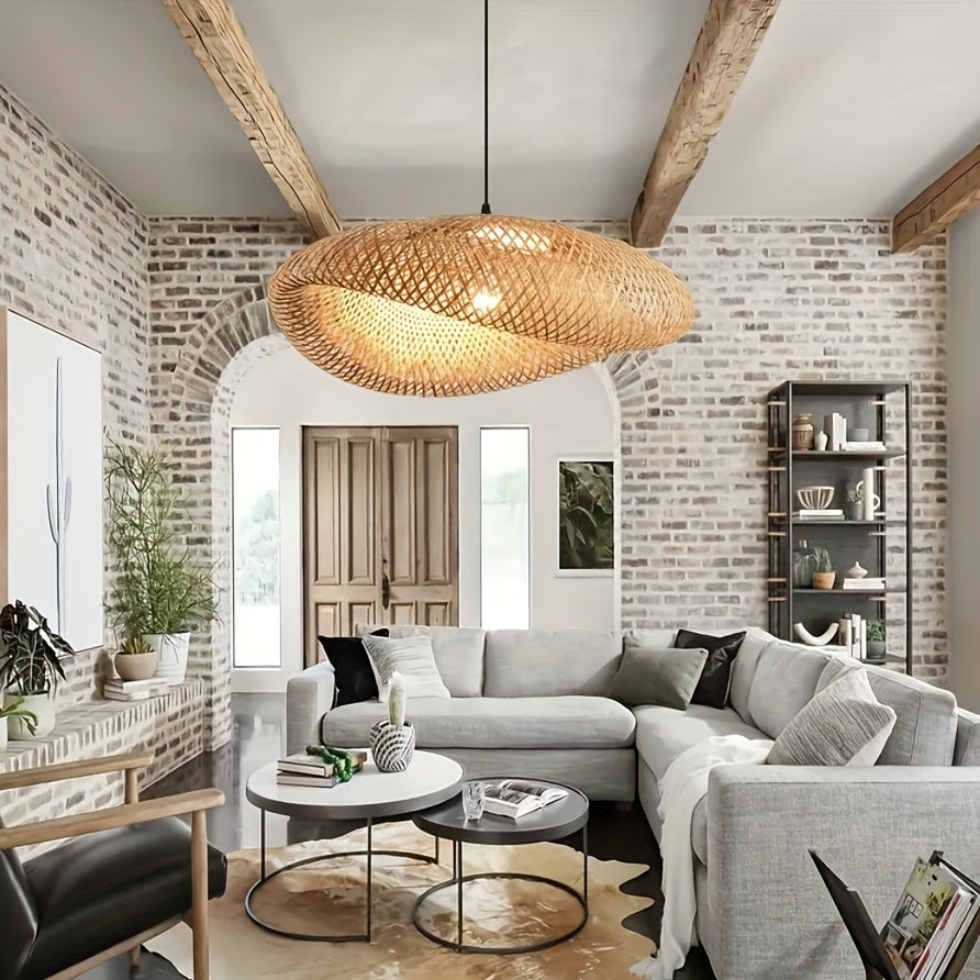 Handwoven Moso Bamboo Pendant Light